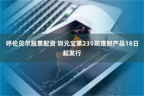 呼伦贝尔股票配资 圳元宝第239期理财产品18日起发行