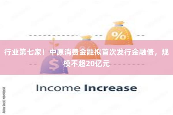 行业第七家！中原消费金融拟首次发行金融债，规模不超20亿元