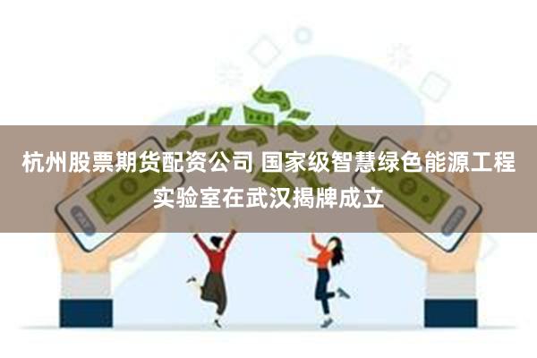 杭州股票期货配资公司 国家级智慧绿色能源工程实验室在武汉揭牌成立