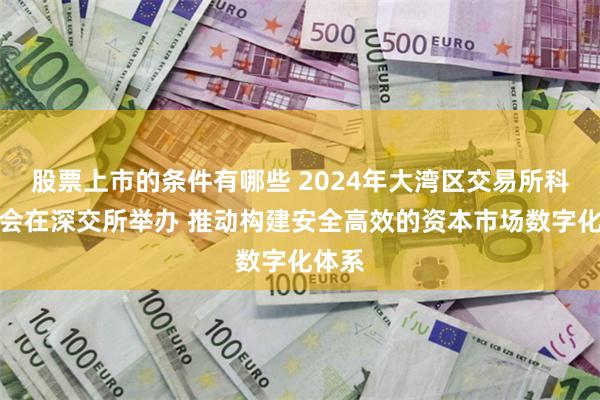 股票上市的条件有哪些 2024年大湾区交易所科技大会在深交所举办 推动构建安全高效的资本市场数字化体系