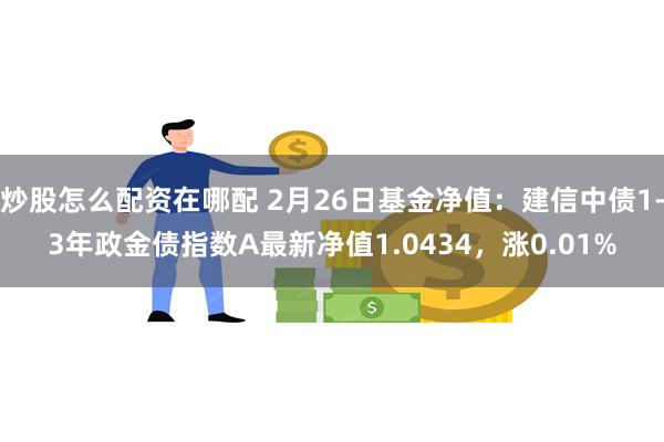 炒股怎么配资在哪配 2月26日基金净值：建信中债1-3年政金债指数A最新净值1.0434，涨0.01%